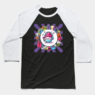 Raspberry Sorbet - Kawaii Style Music Baseball T-Shirt